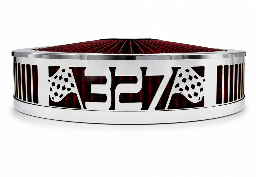 Blingz Beauty Bandz Red and Chrome Air Filter Assembly , 327 - 750046