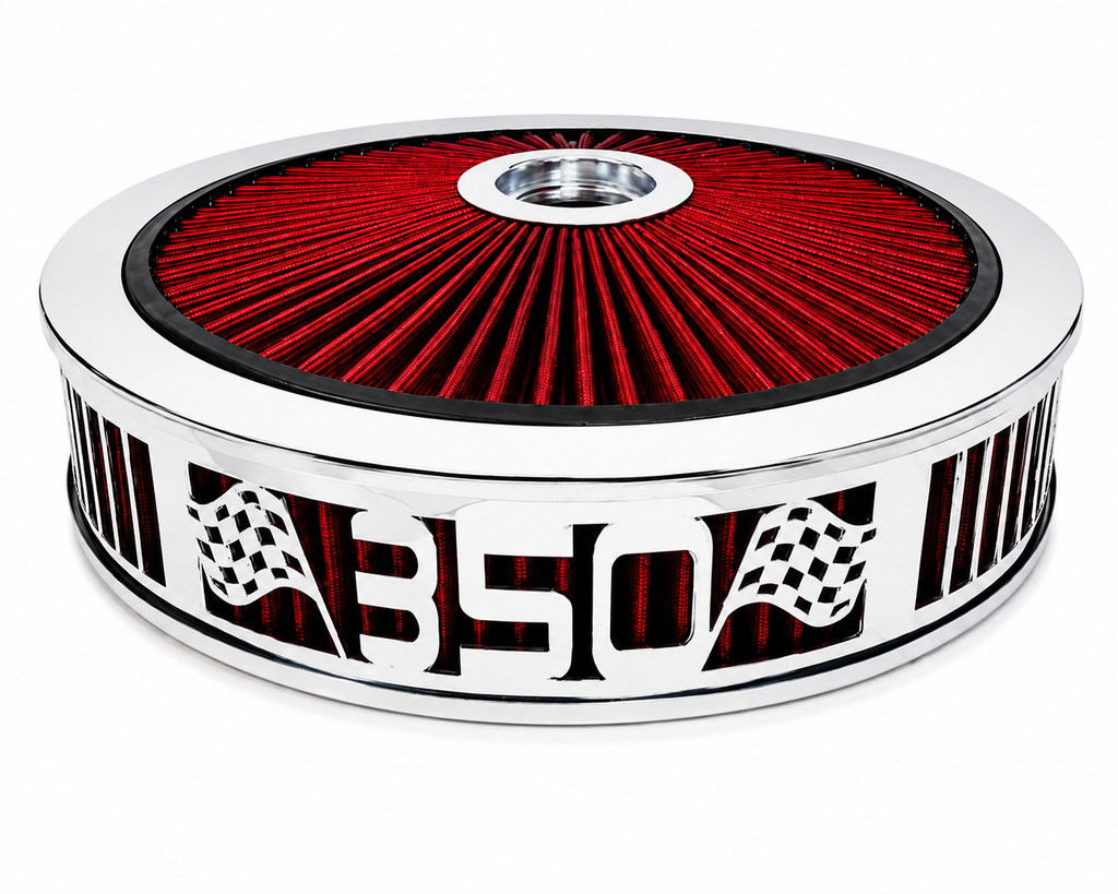 Blingz Beauty Bandz Red & Chrome Air Filter Assembly – Chevy 350 - 750047