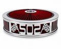 Blingz Beauty Bandz Red and Chrome Air Filter Assembly , 502 - 750051
