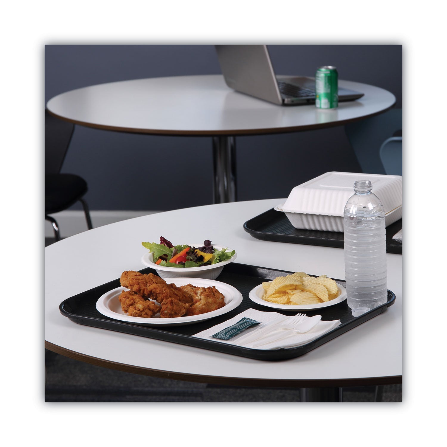 Boardwalk Bagasse Dinnerware, Plate, 10" dia, White, 500/Carton