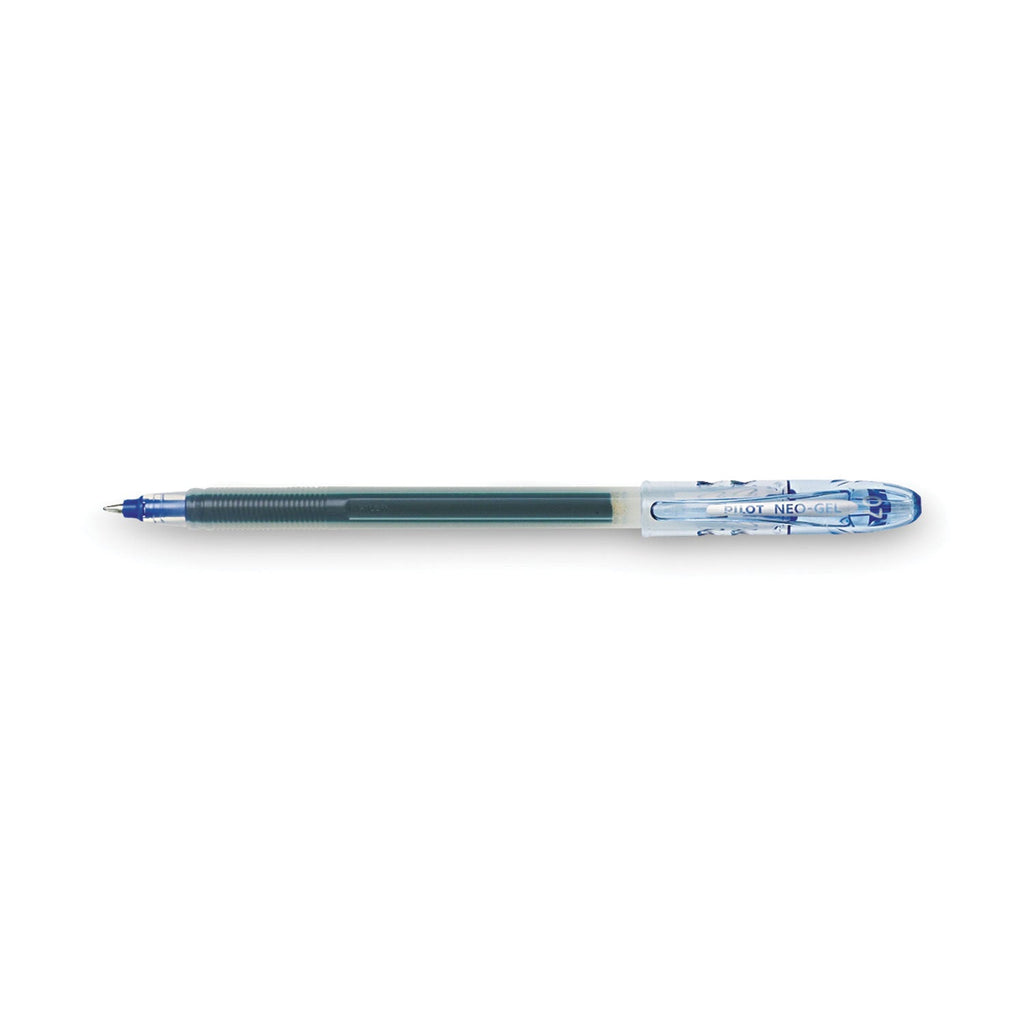 Pilot Neo-Gel Gel Pen, Stick, Fine 0.7 mm, Blue Ink, Blue Barrel, Dozen