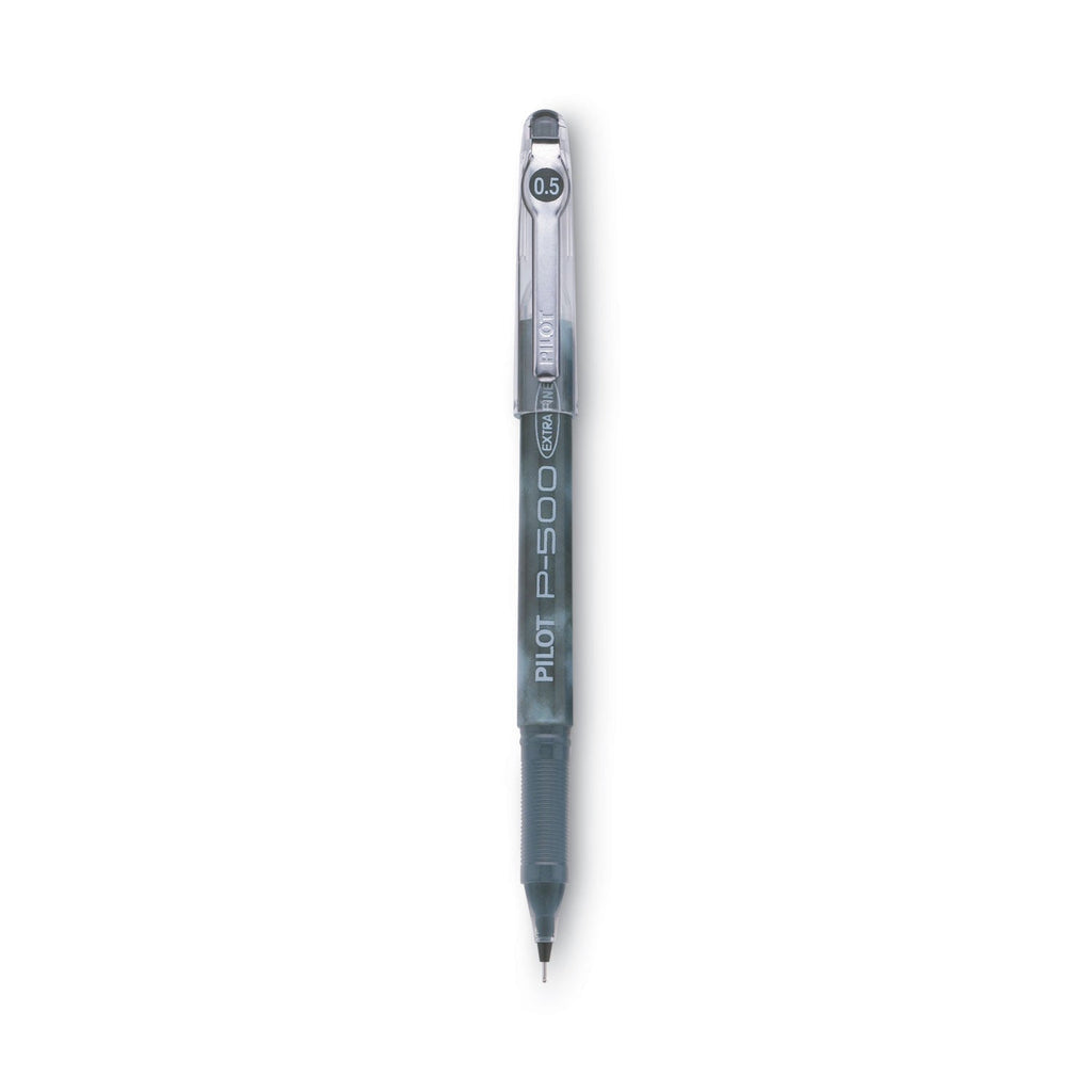 Pilot Precise P-500 Gel Pen, Stick, Extra-Fine 0.5 mm, Black Ink, Black Barrel, Dozen