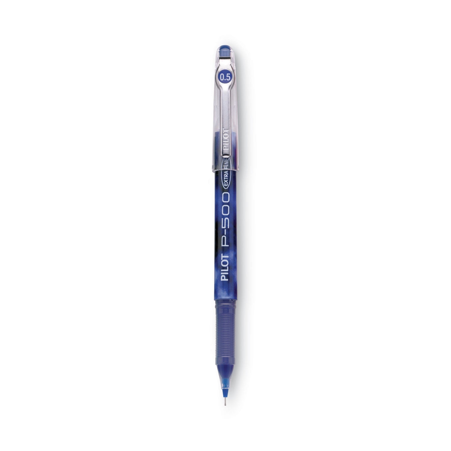 Pilot Precise P-500 Gel Pen, Stick, Extra-Fine 0.5 mm, Blue Ink, Blue Barrel, Dozen