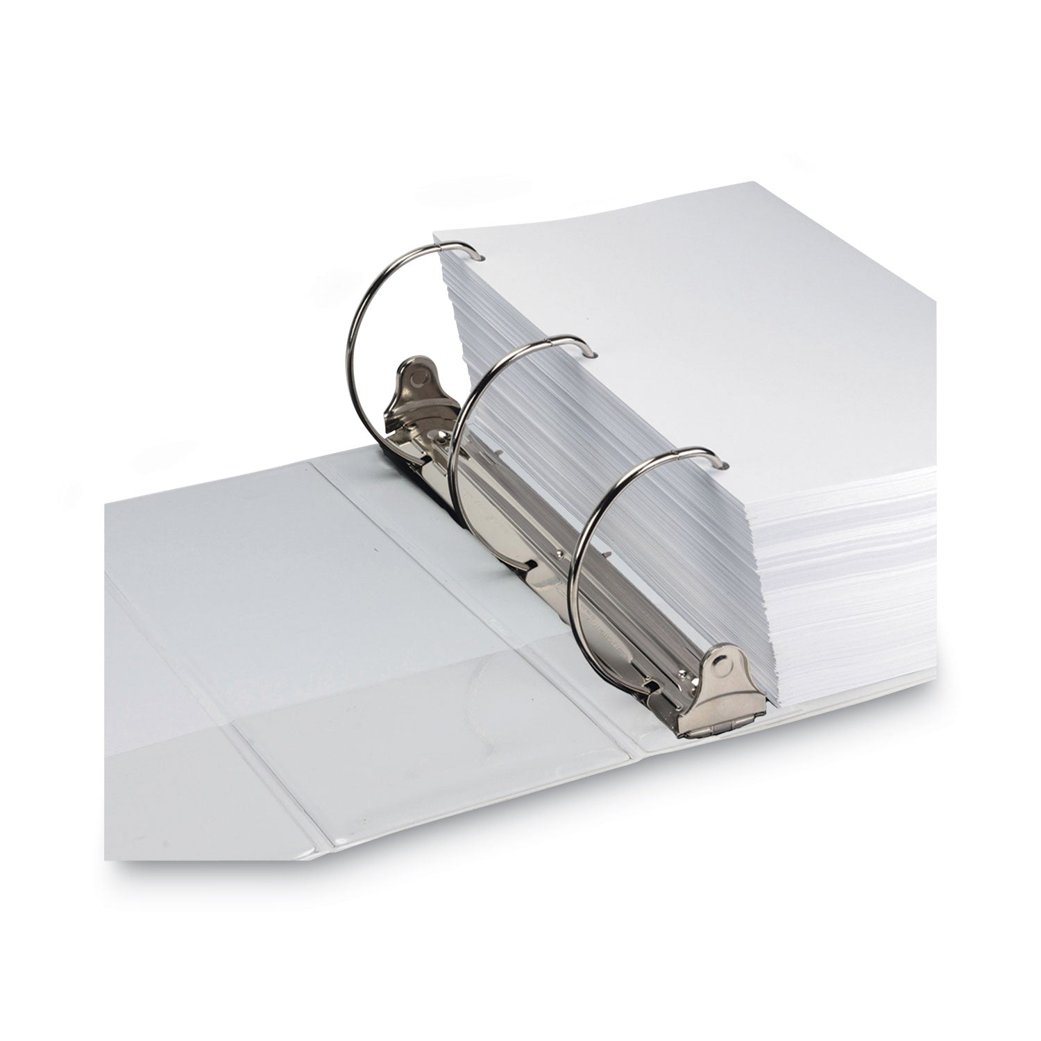Samsill Nonstick D-Ring View Binder, 3 Rings, 6" Capacity, 11 x 8.5, White