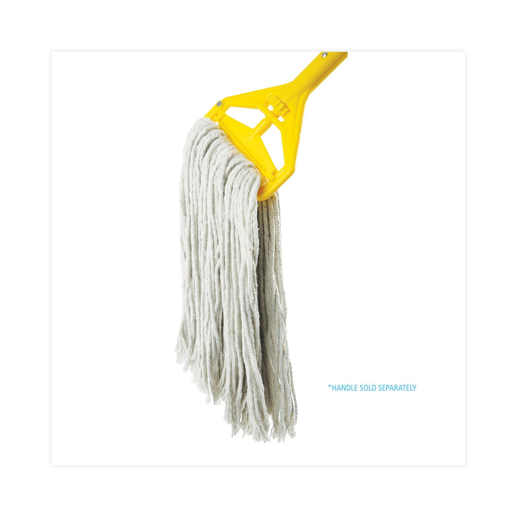Boardwalk Cut-End Wet Mop Head, Cotton, No. 24, White 12/Carton