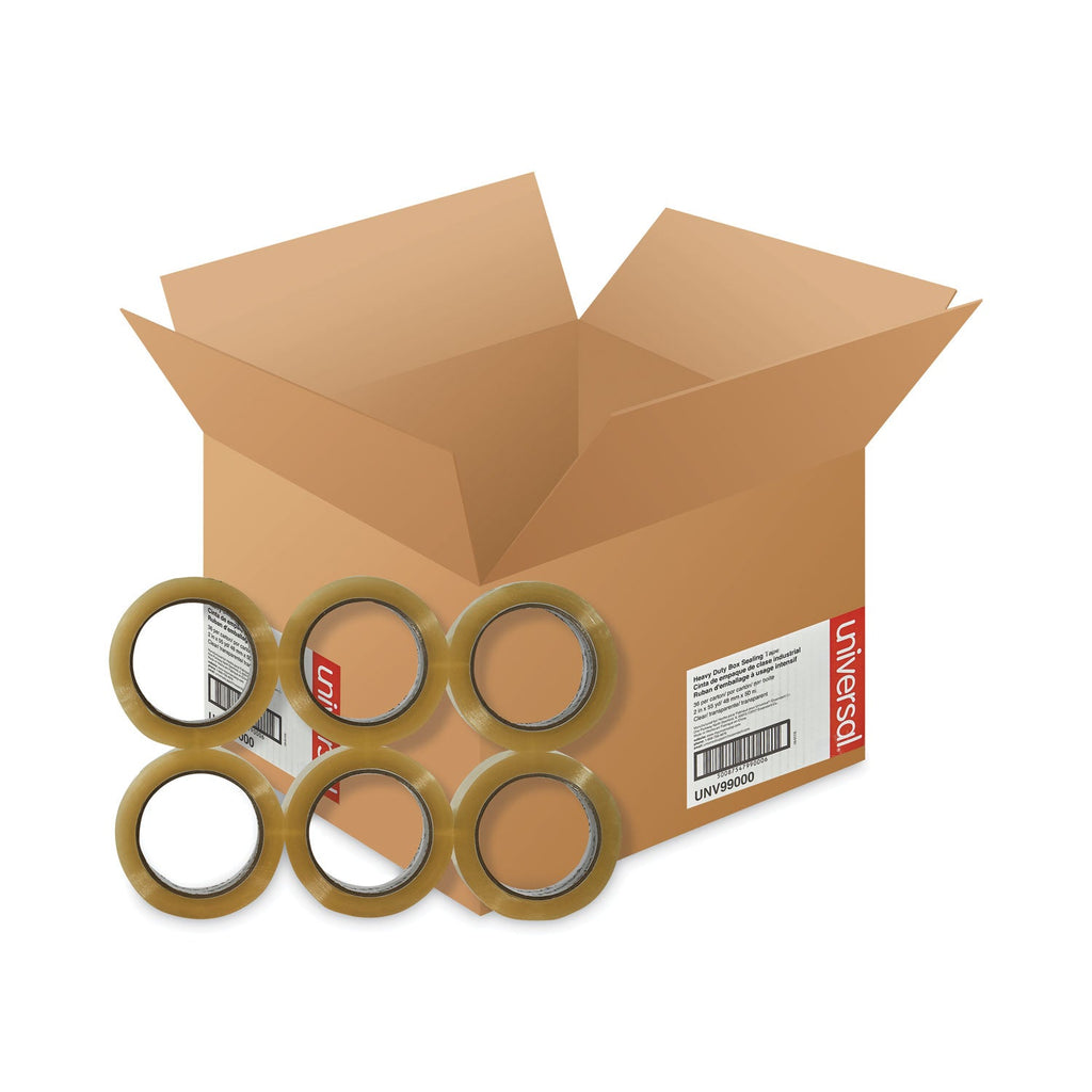 Universal Heavy-Duty Box Sealing Tape, 3" Core, 1.88" x 54.6 yds, Clear, 36/Box
