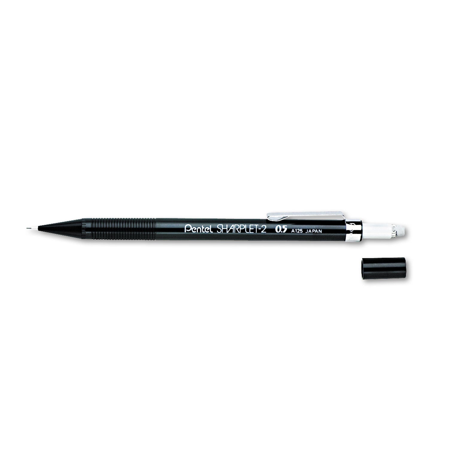 Pentel Sharplet-2 Mechanical Pencil, 0.5 mm, HB (#2.5), Black Lead, Black Barrel