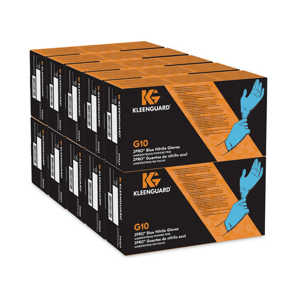 KleenGuard G10 2PRO Nitrile Gloves, Blue, X-Large, 90/Box