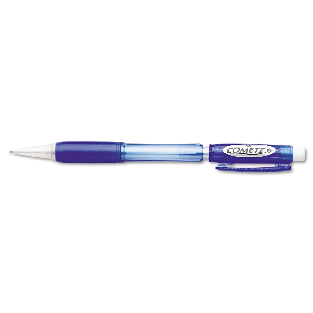 Pentel Cometz Mechanical Pencil, 0.9 mm, HB (#2.5), Black Lead, Blue Barrel, Dozen