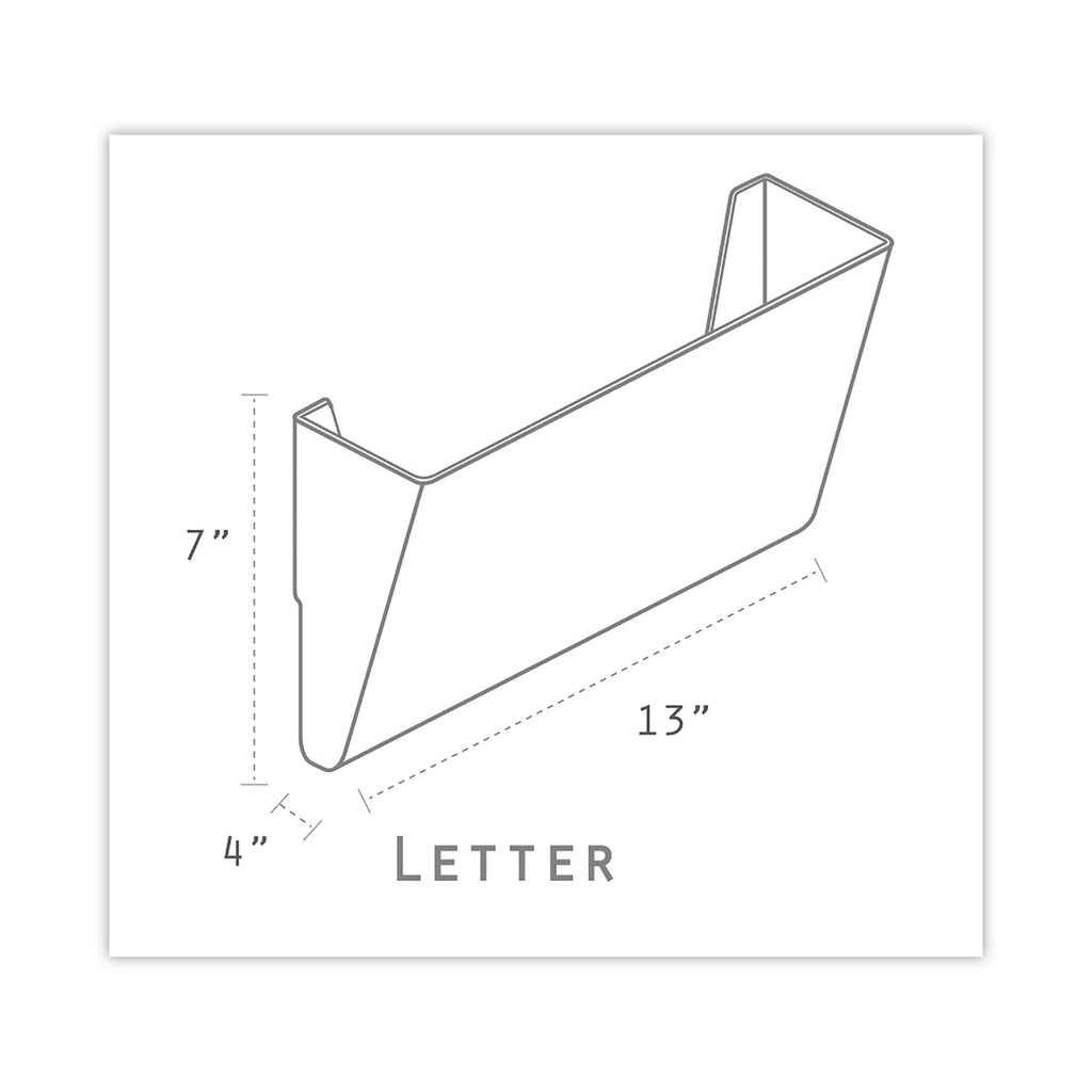 Storex Wall File, 3 Sections, Letter Size, 13" x 4" x 14",  Clear, 3/Set