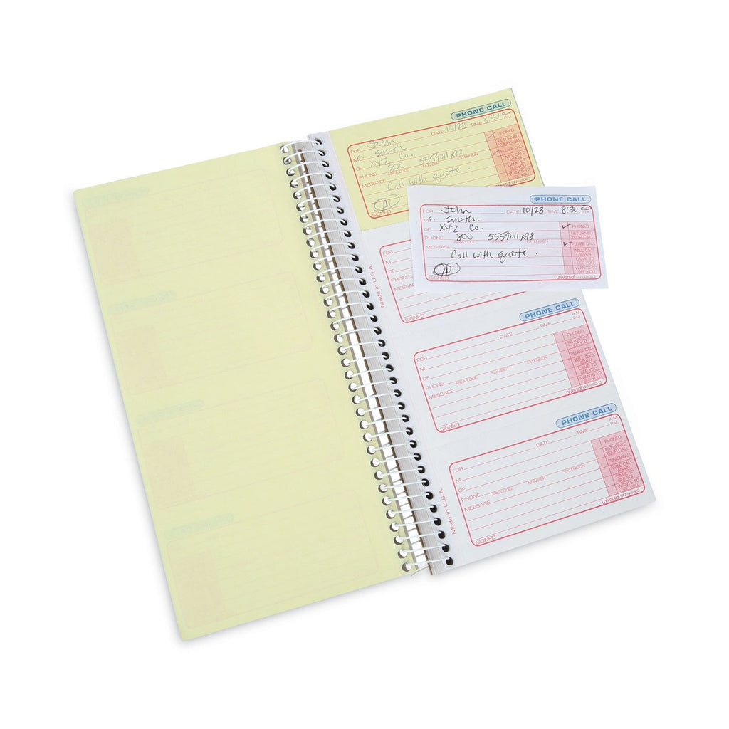 Universal Wirebound Message Books, Two-Part Carbonless, 5 x 2.75, 4/Page, 400 Forms