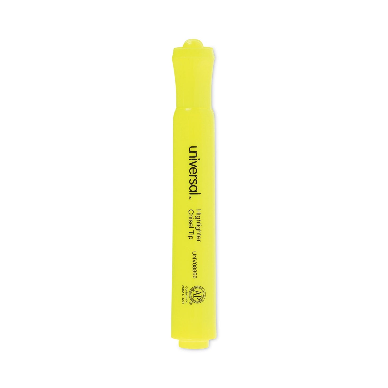Universal Desk Highlighter Value Pack, Fluorescent Yellow Ink, Chisel Tip, Yellow Barrel, 36/Pack