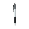 Universal Comfort Grip Ballpoint Pen, Retractable, Medium 1 mm, Black Ink, Clear Barrel, 48/Pack