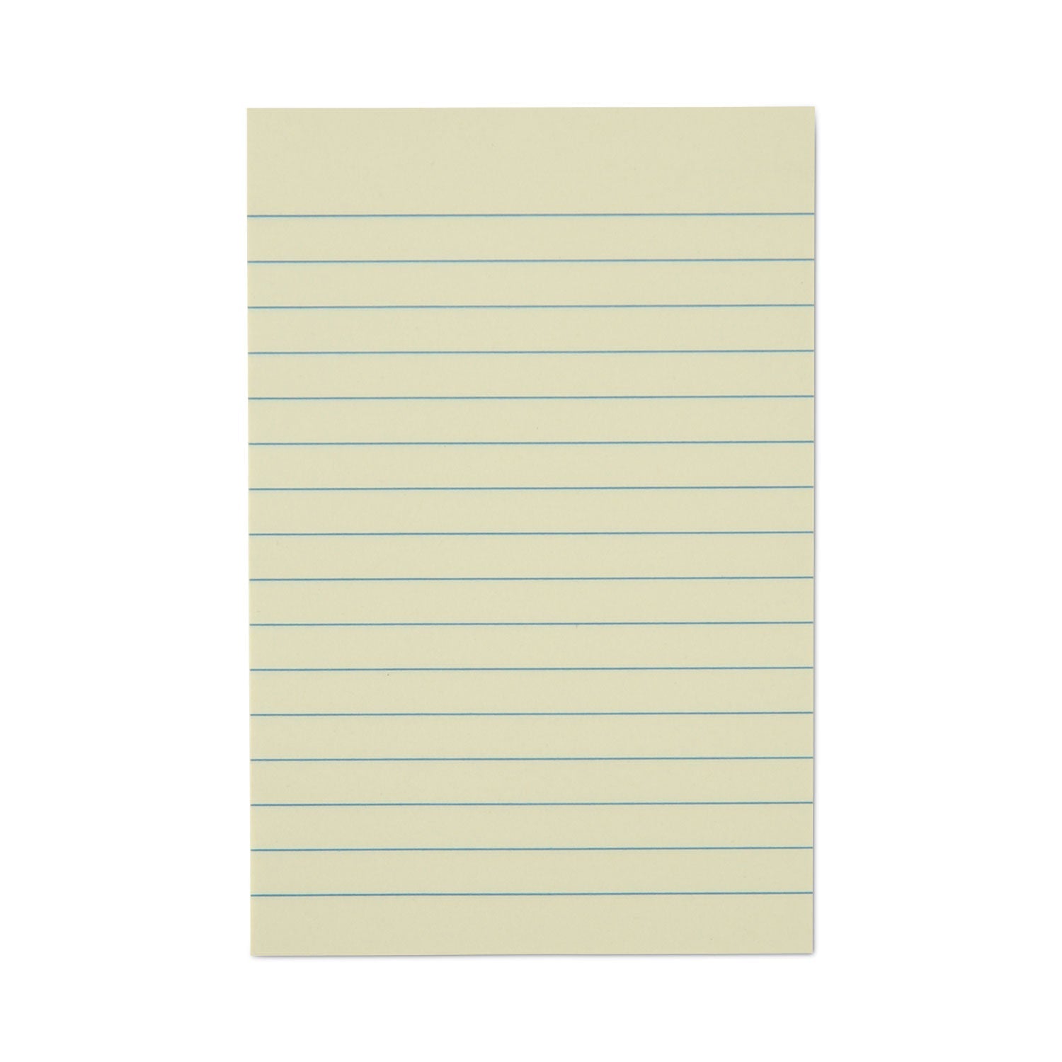 Universal Recycled Self-Stick Note Pads, Note Ruled, 4" x 6", Yellow, 100 Sheets/Pad, 12 Pads/Pack