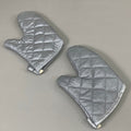INTEDGE MANUFACTURE INC. Restaurant Grade Silicone Coated Mitts Silver 10" USA