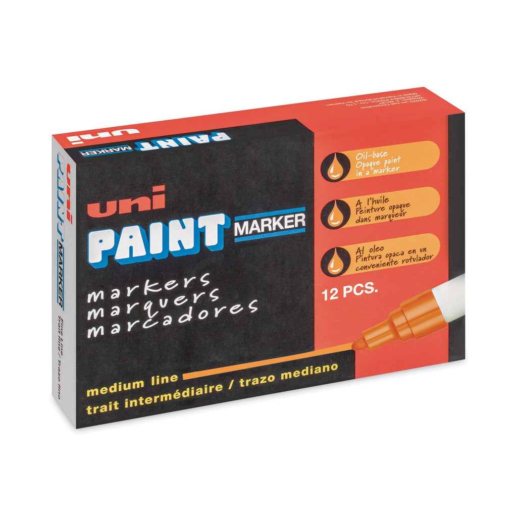 uni Permanent Marker, Medium Bullet Tip, Orange