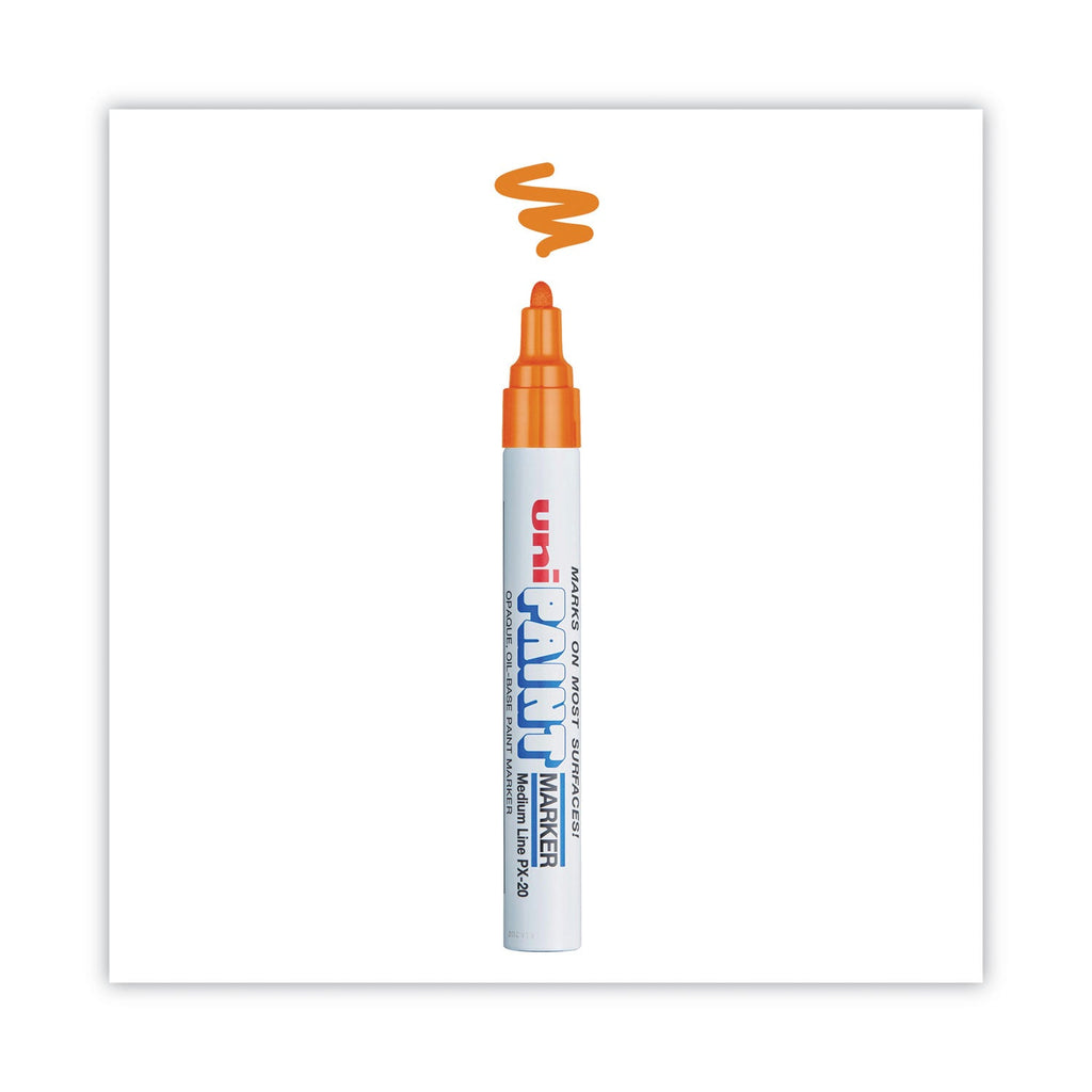 uni Permanent Marker, Medium Bullet Tip, Orange