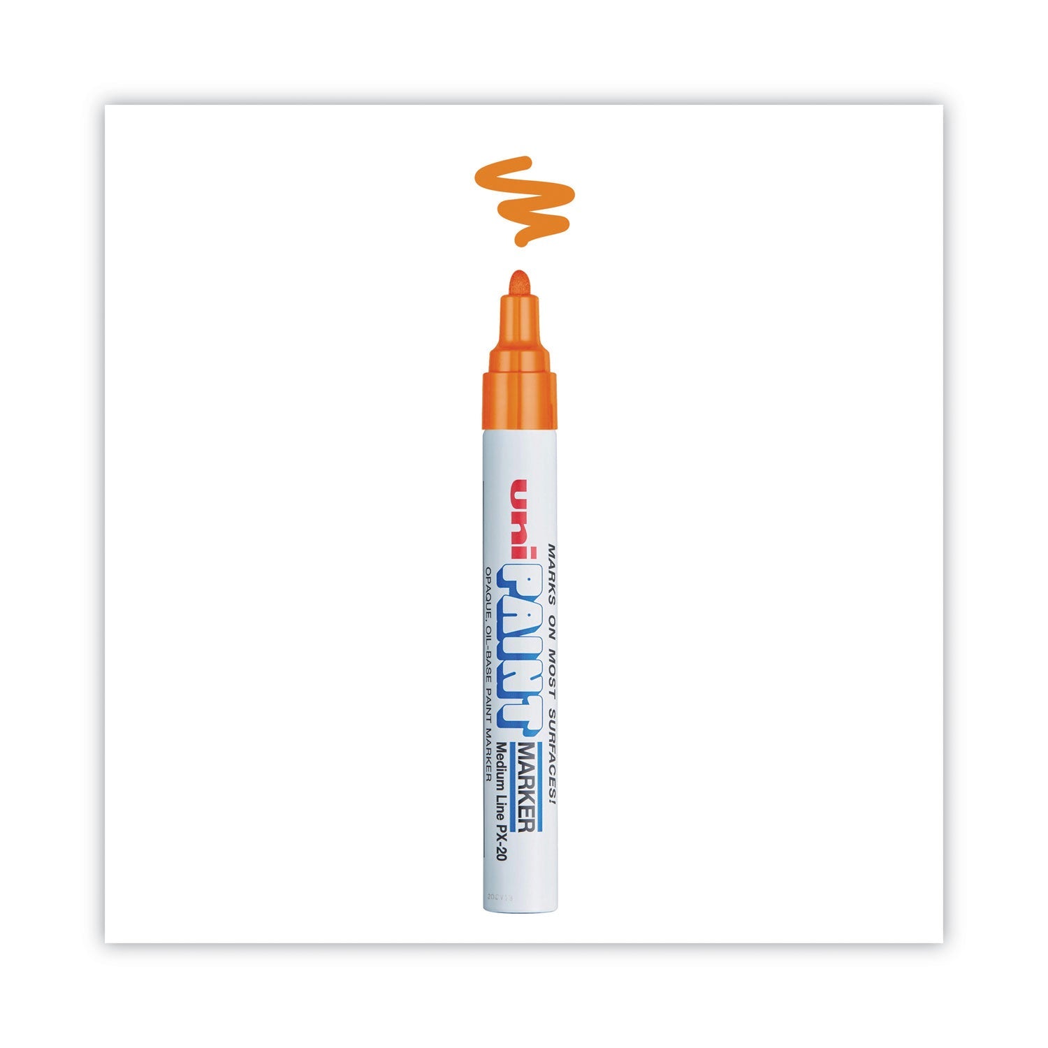 uni Permanent Marker, Medium Bullet Tip, Orange