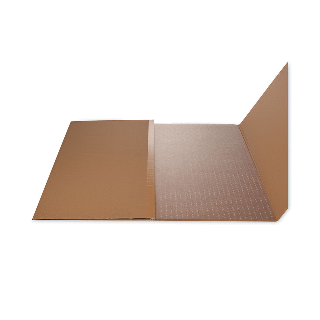 deflecto DuraMat Moderate Use Chair Mat, Low Pile Carpet, Flat, 45 x 53, Rectangle, Clear