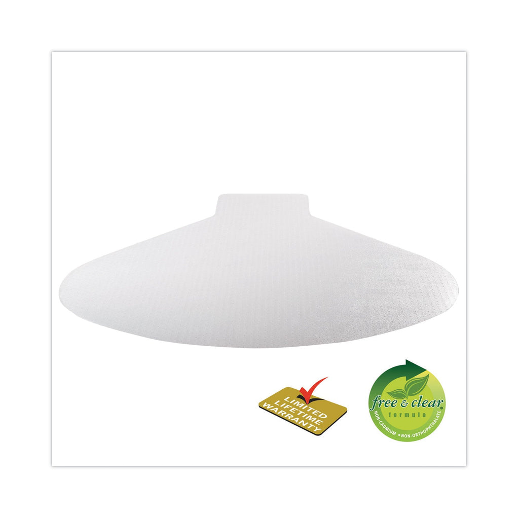 deflecto SuperMat Frequent Use Chair Mat, Medium Pile Carpet, 60 x 66, L-Shape, Clear