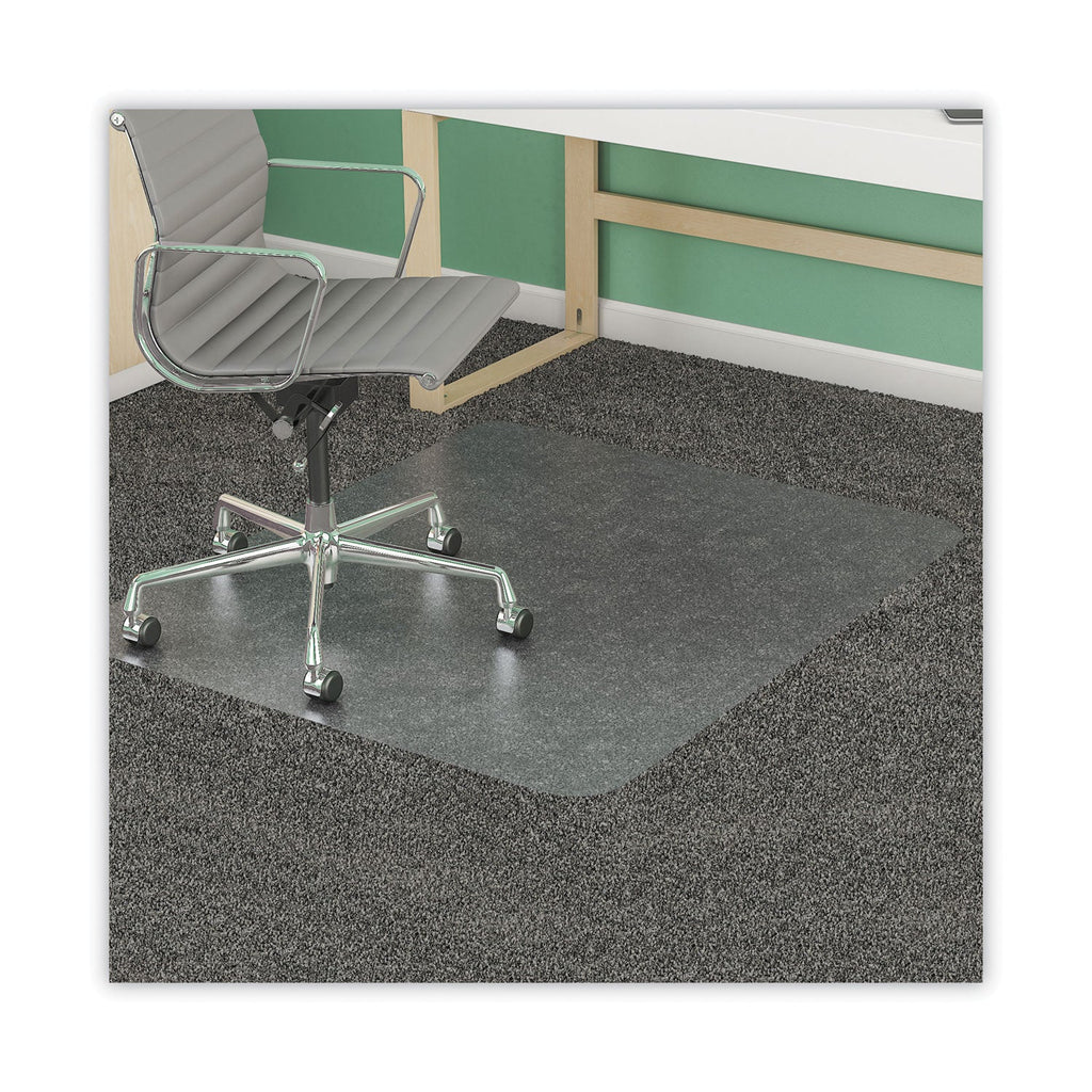 deflecto SuperMat Frequent Use Chair Mat for Medium Pile Carpet, 36 x 48, Rectangular, Clear