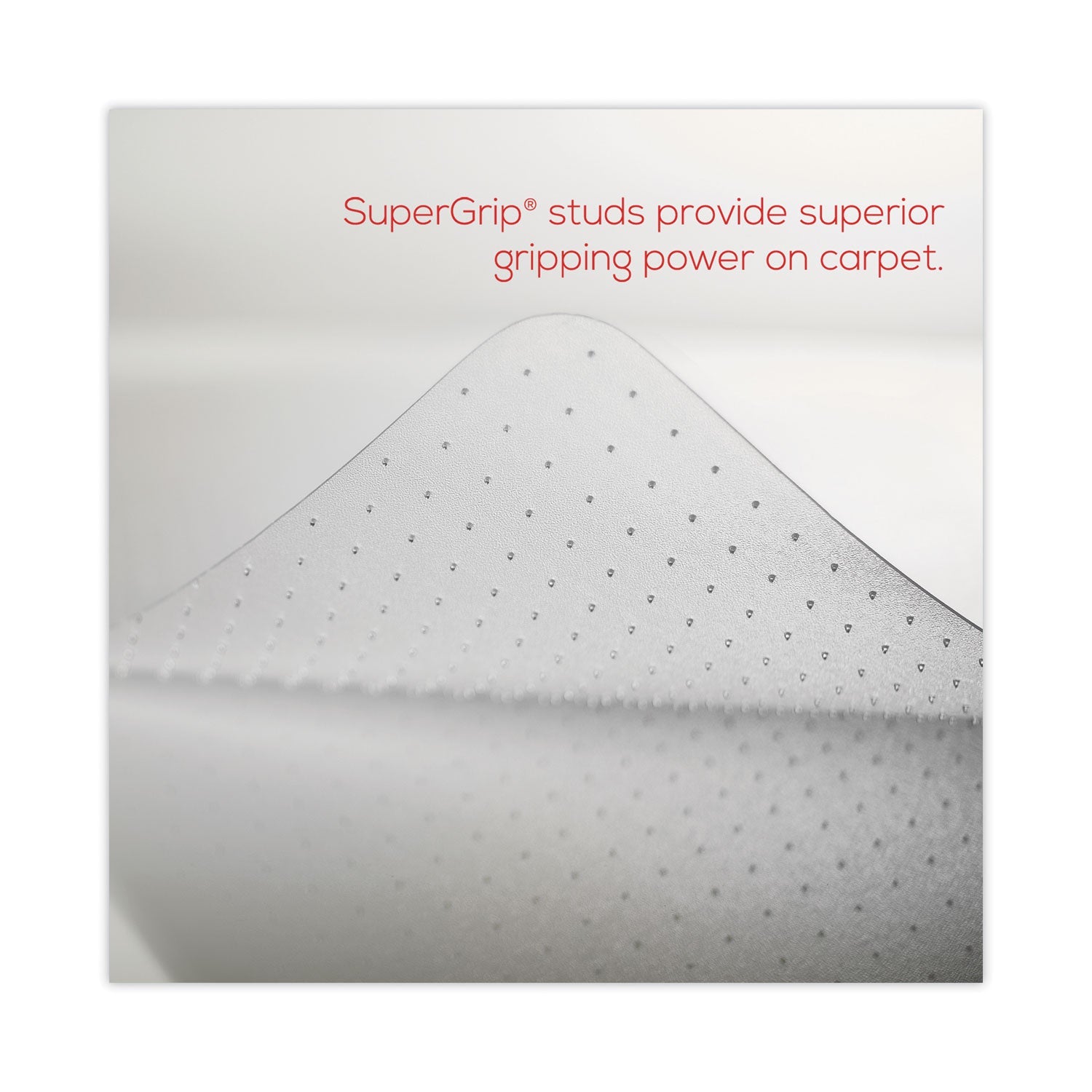 deflecto SuperMat Frequent Use Chair Mat, Med Pile Carpet, Roll, 45 x 53, Rectangular, Clear