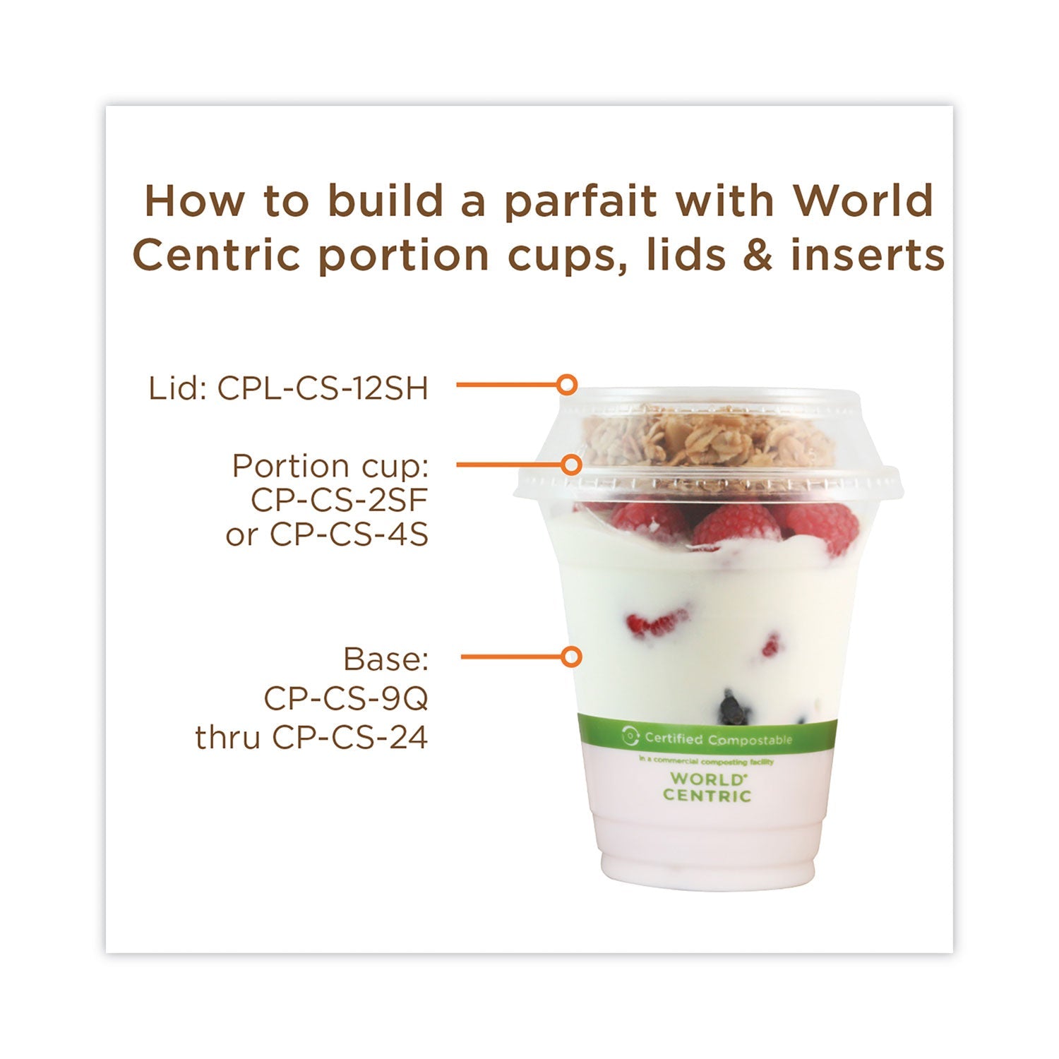 World Centric PLA Clear Cold Cups, 10 oz, Clear, 1,000/Carton