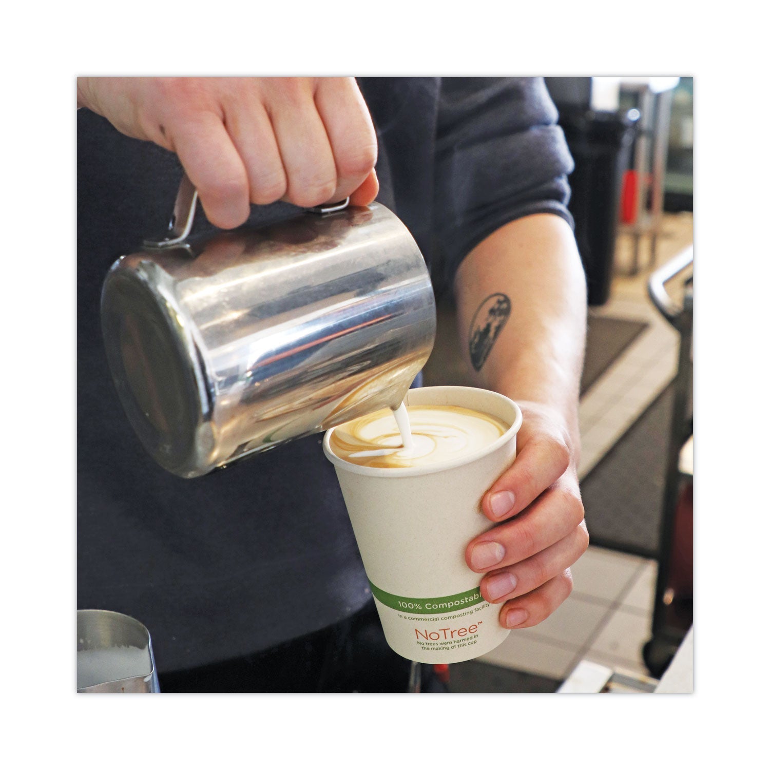 World Centric NoTree Paper Hot Cups, 4 oz, Natural, 1,000/Carton