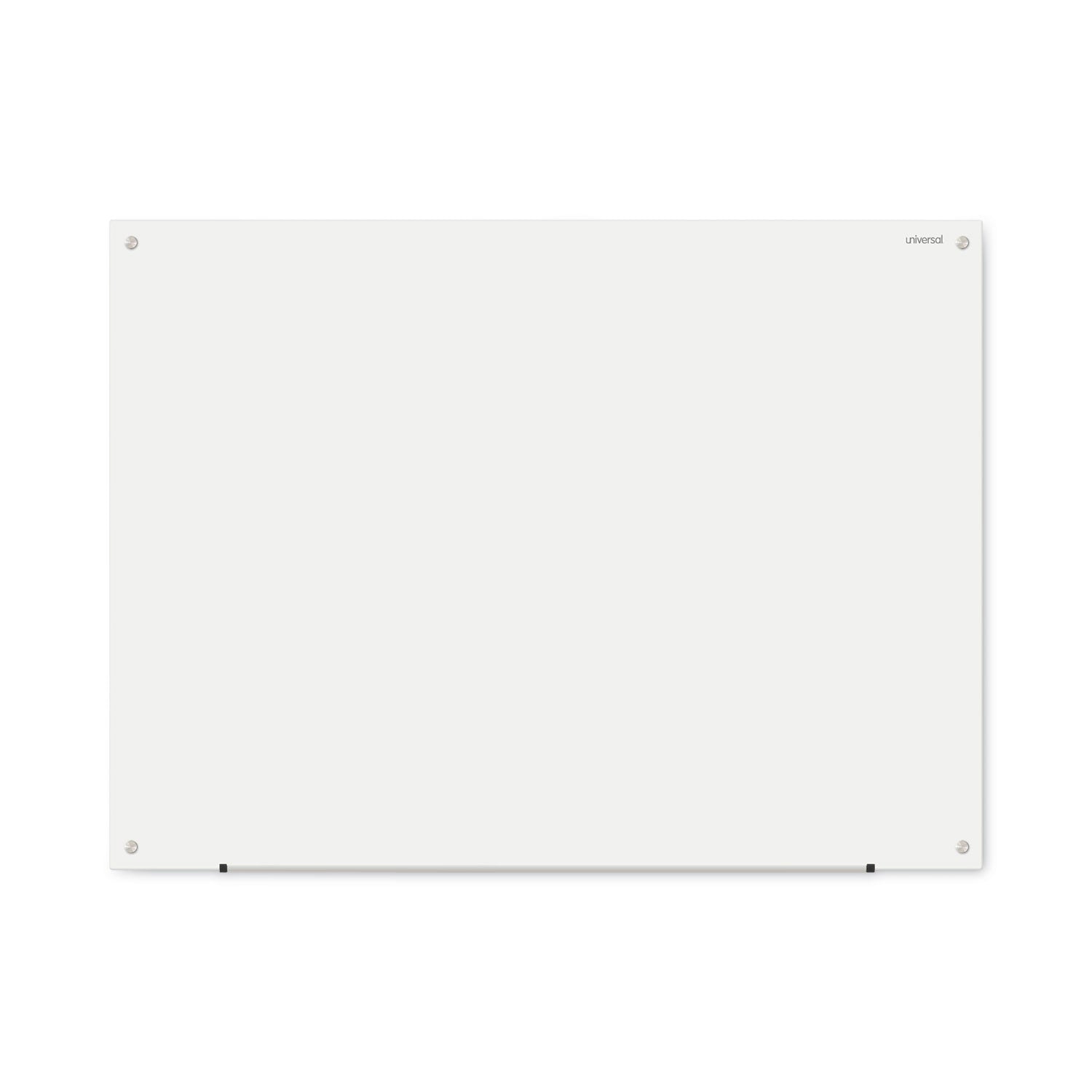 Universal Frameless Glass Marker Board, 48" x 36", White