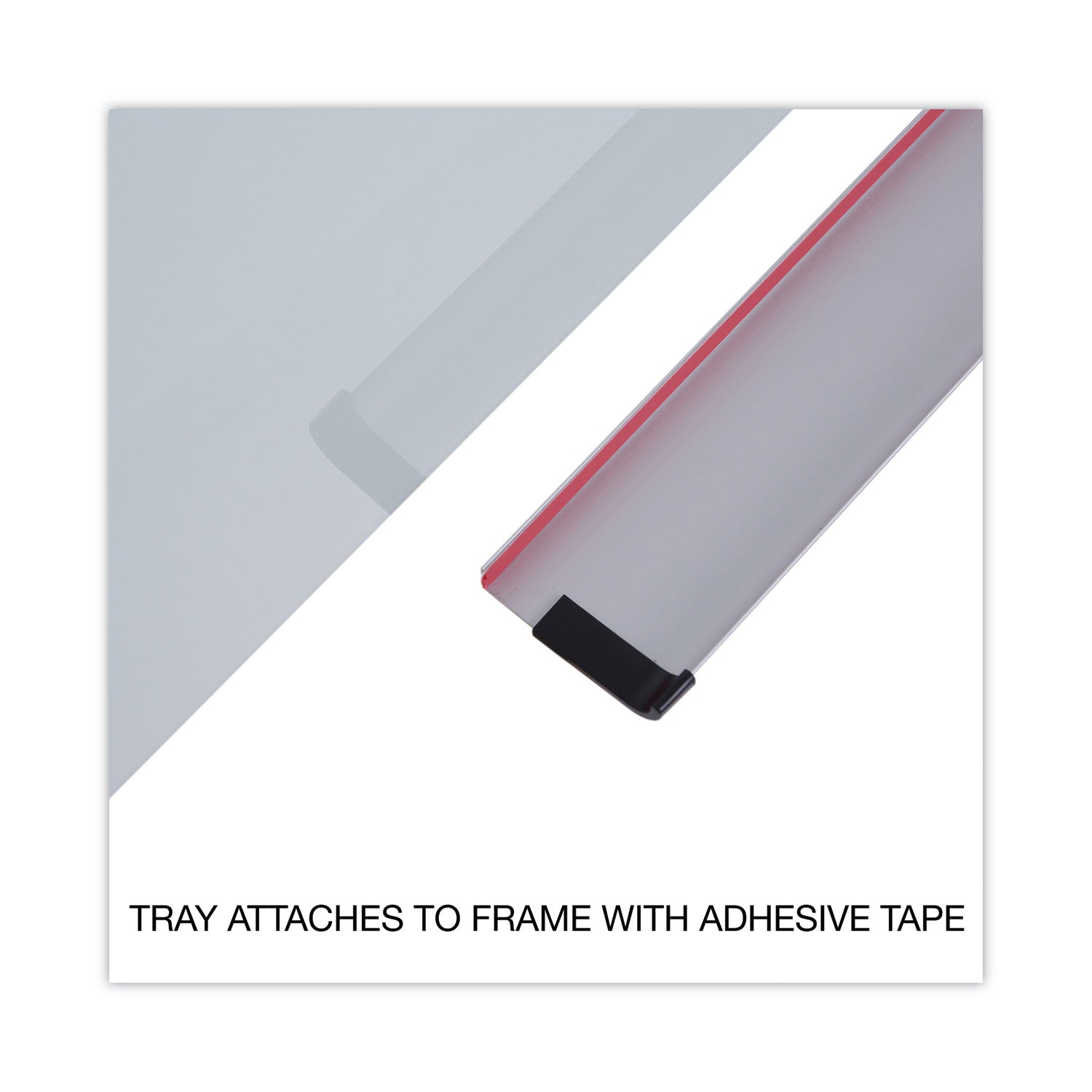 Universal Frameless Glass Marker Board, 48" x 36", White