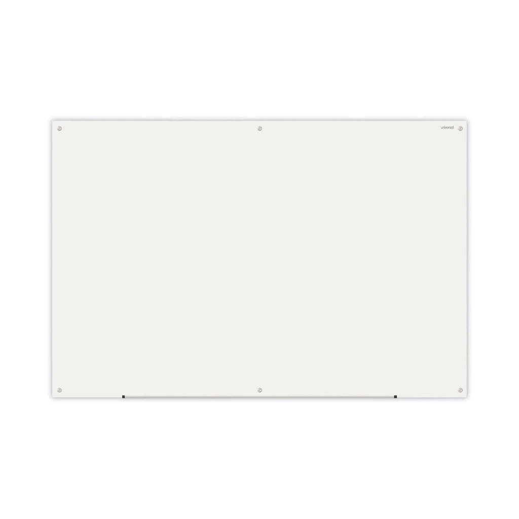 Universal Frameless Glass Marker Board, 72" x 48", White