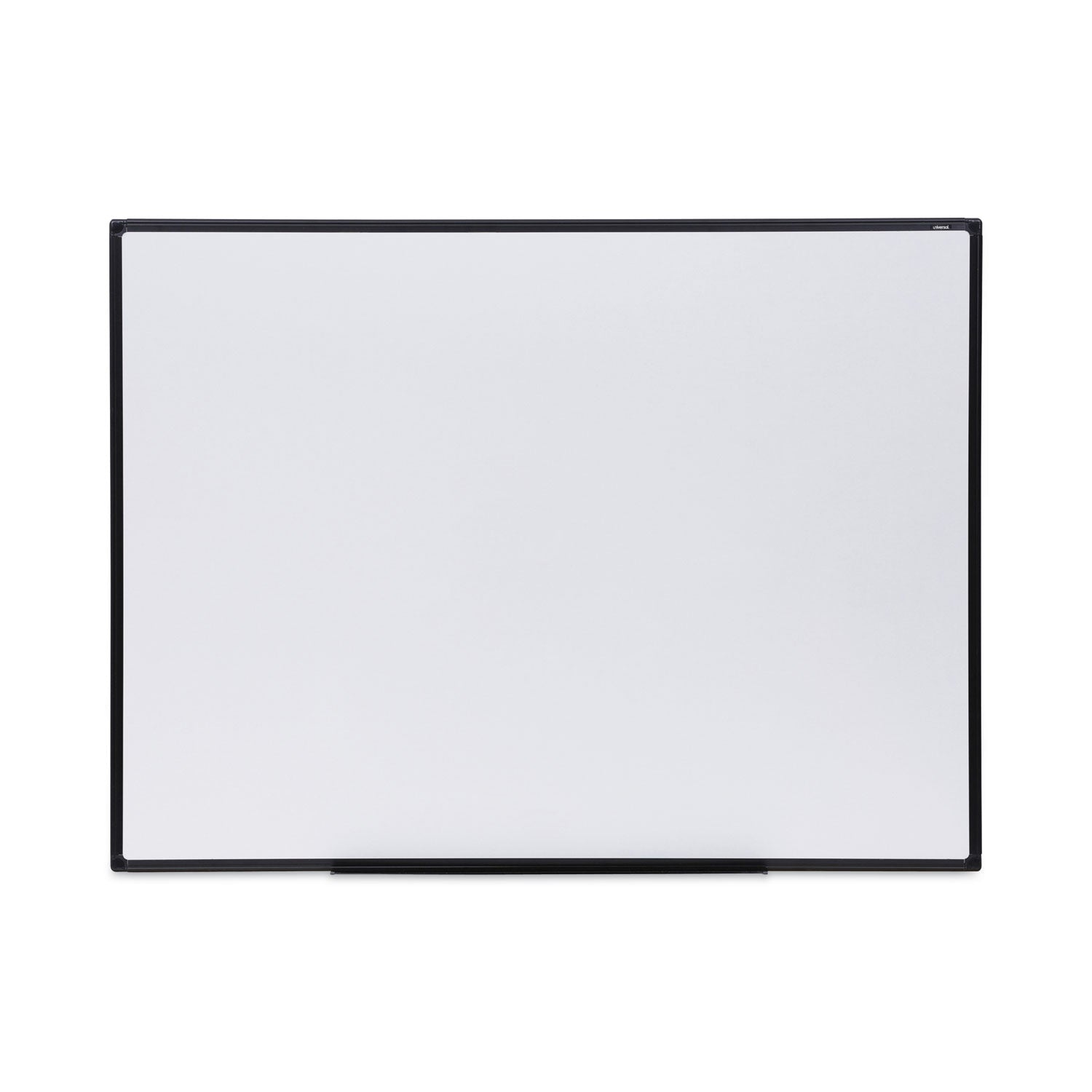 Universal Dry Erase Board, Melamine, 48 x 36, Black Frame
