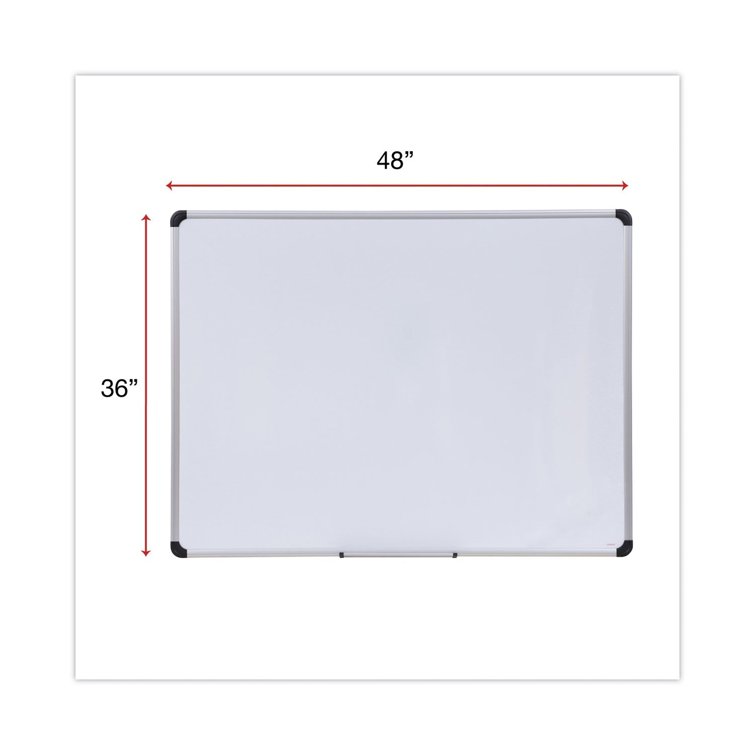Universal Magnetic Steel Dry Erase Board, 48 x 36, White, Aluminum Frame