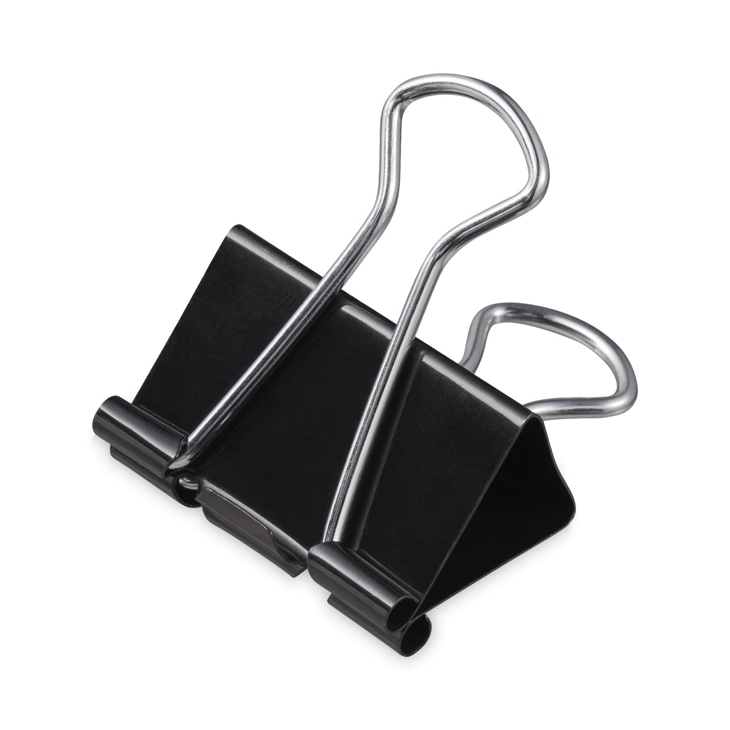 Universal Binder Clips, Mini, Black/Silver, 12/Box
