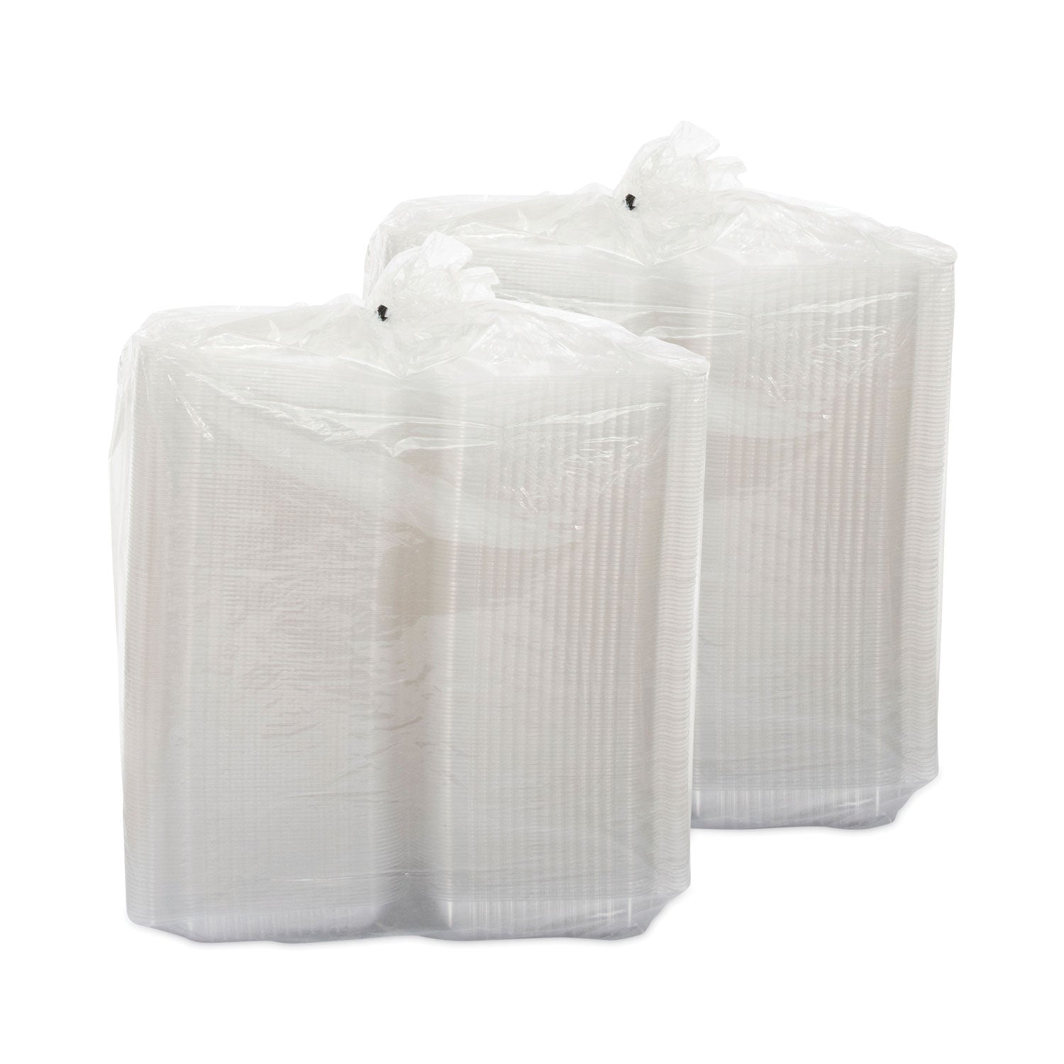 Dart StayLock Clear Hinged Lid Containers, 9.4 x 6.8 x 2.1, Clear, Plastic, 250/Carton
