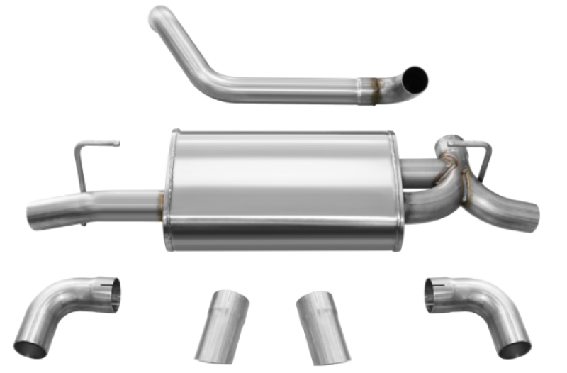 Corsa Performance Corsa 18+ Jeep Wrangler JL 2.5in Dual Rear Turn Down Exit Sport Axle-B