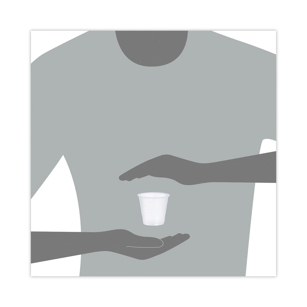 Dart High-Impact Polystyrene Cold Cups, 3.5 oz, Translucent, 100/Pack