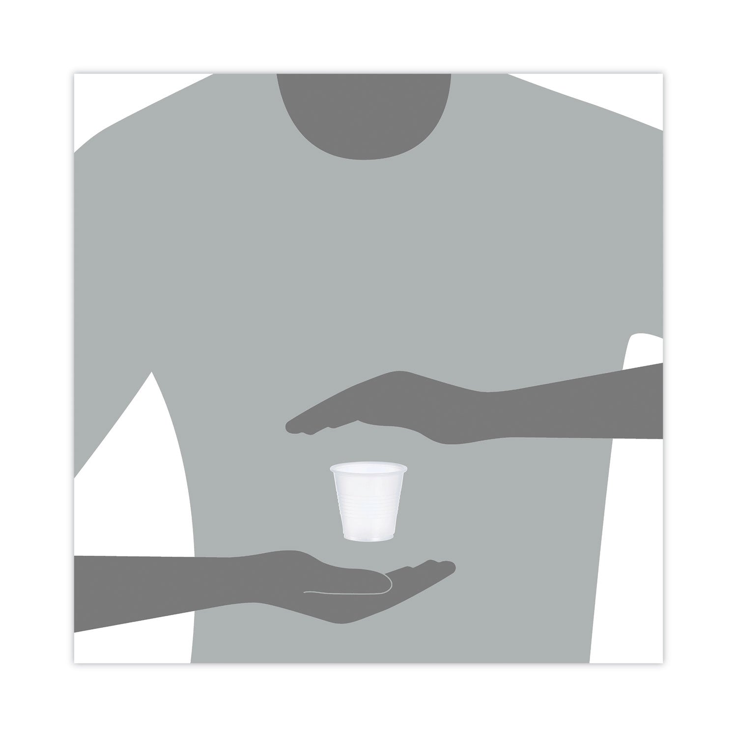 Dart High-Impact Polystyrene Cold Cups, 3.5 oz, Translucent, 100/Pack