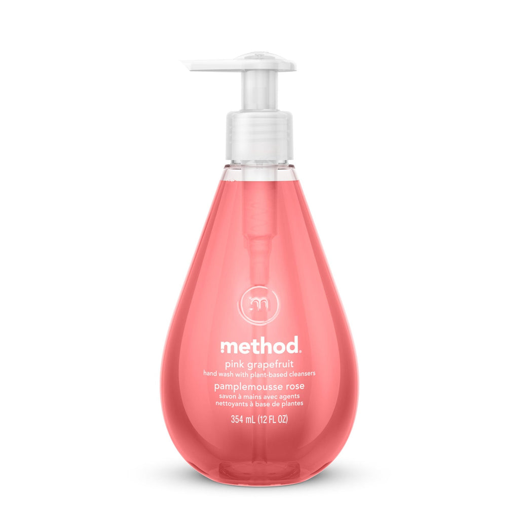 Method Gel Hand Wash, Pink Grapefruit, 12 oz Pump Bottle