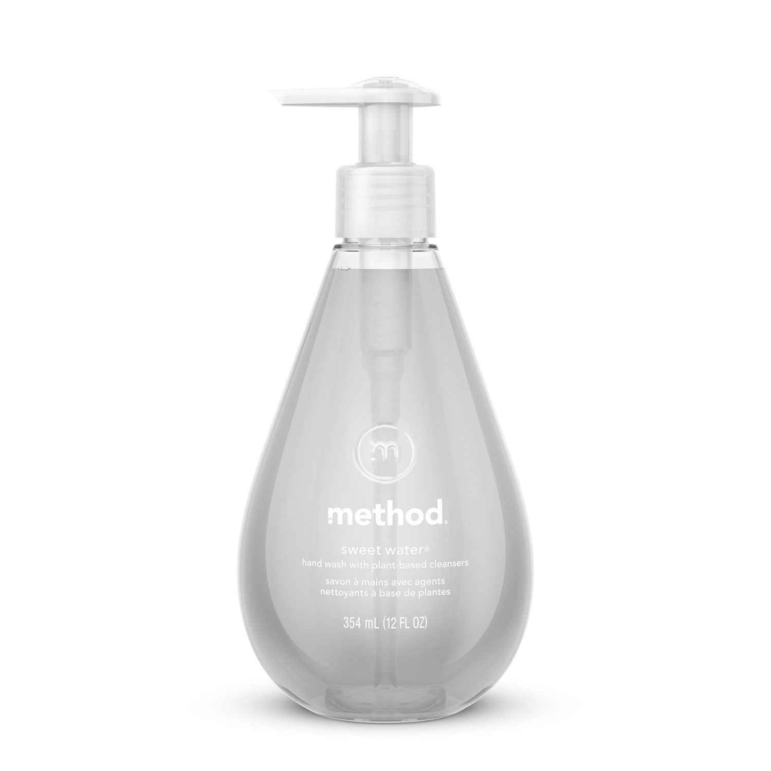 Method Gel Hand Wash, Sweet Water, 12 oz Pump Bottle, 6/Carton