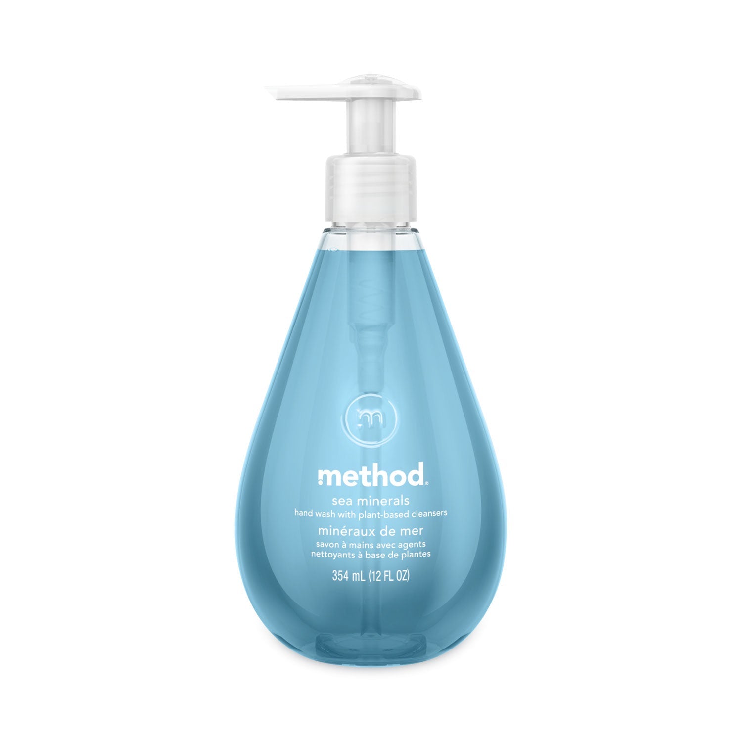 Method Gel Hand Wash, Sea Minerals, 12 oz Pump Bottle, 6/Carton
