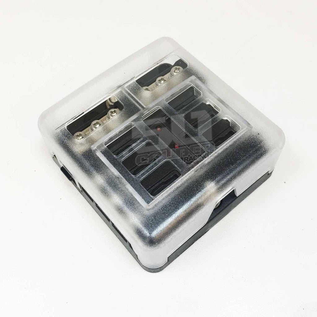 6 Way Screw 12V Fuse Block with Ground Terminals
