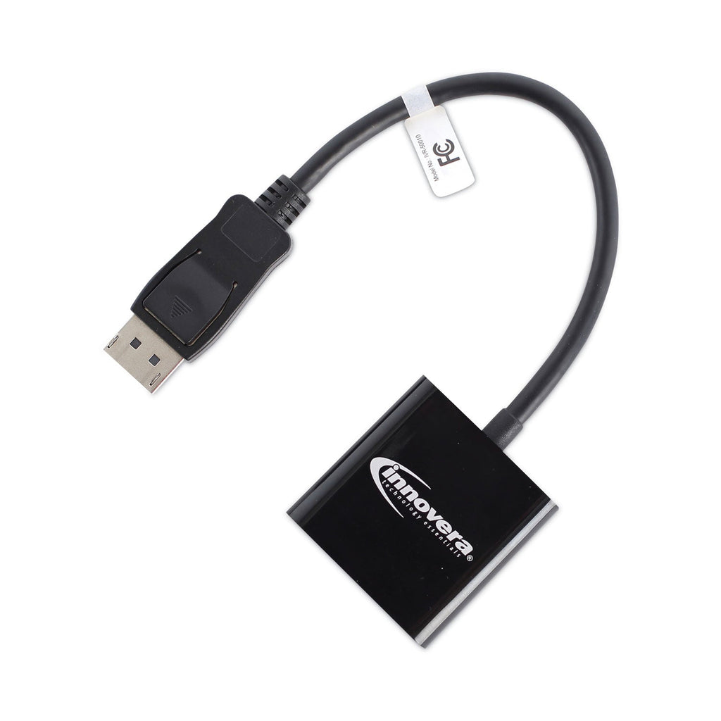 Innovera DisplayPort to VGA Adapter, 0.65 ft, Black