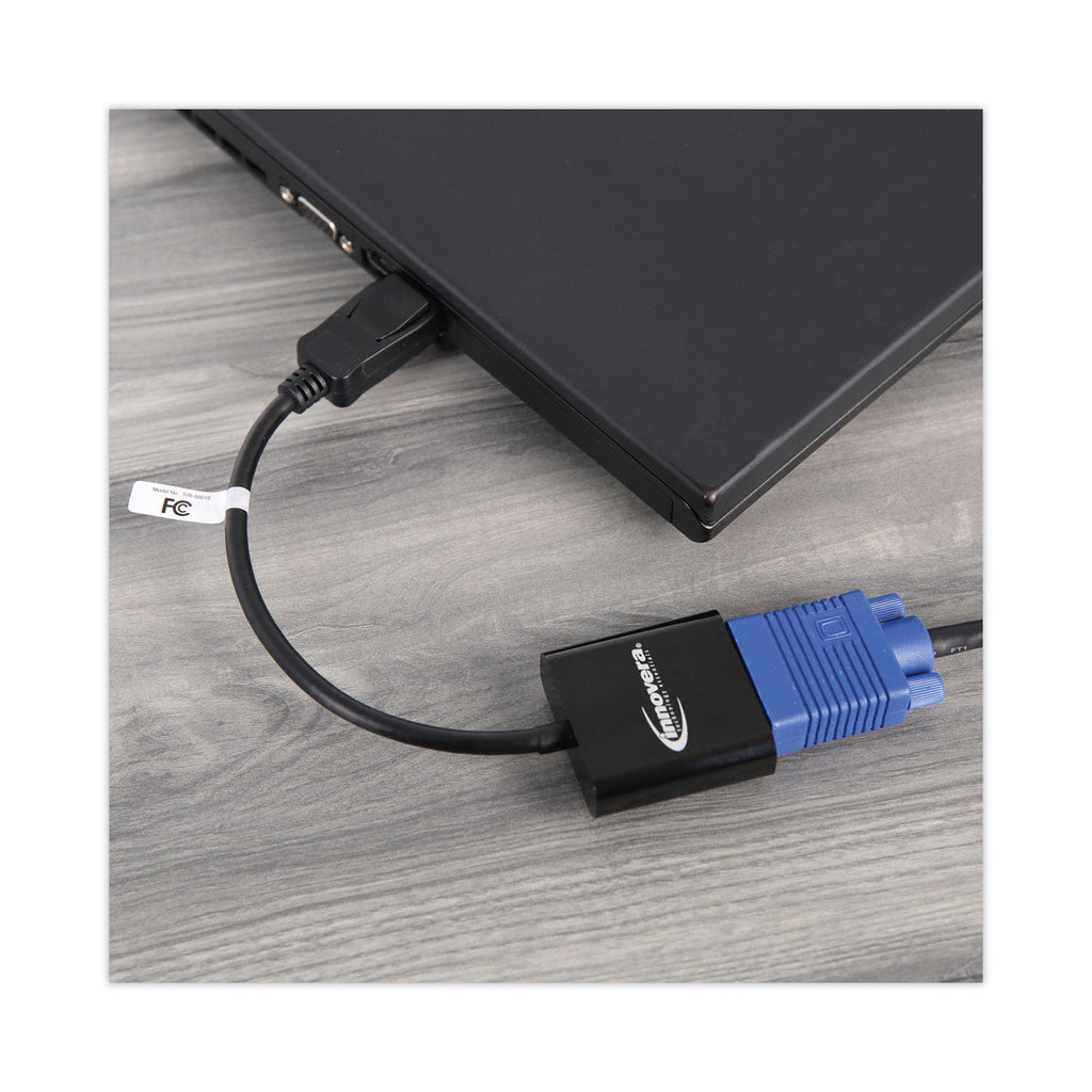 Innovera DisplayPort to VGA Adapter, 0.65 ft, Black