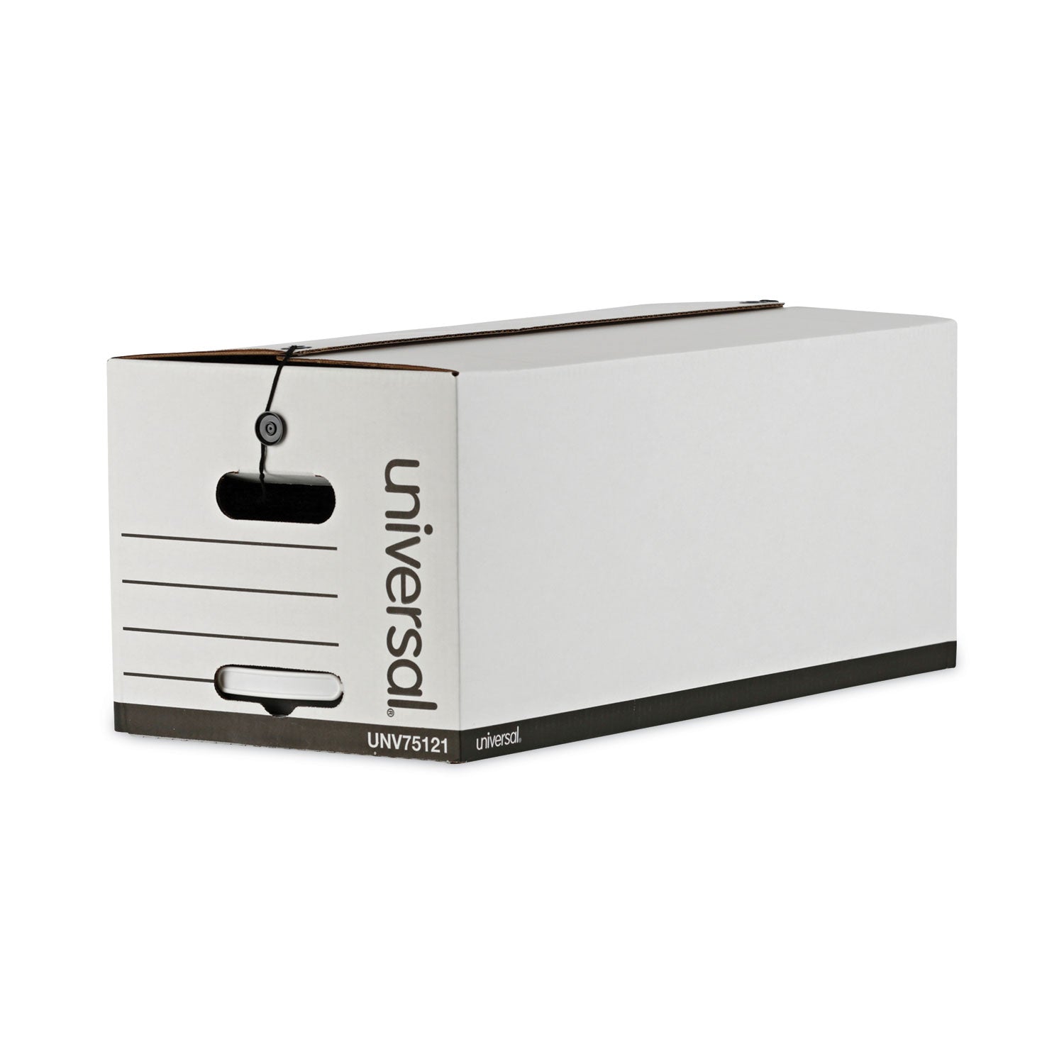 Universal Deluxe Quick Set-up String-and-Button Boxes, Letter Files, White, 12/Carton