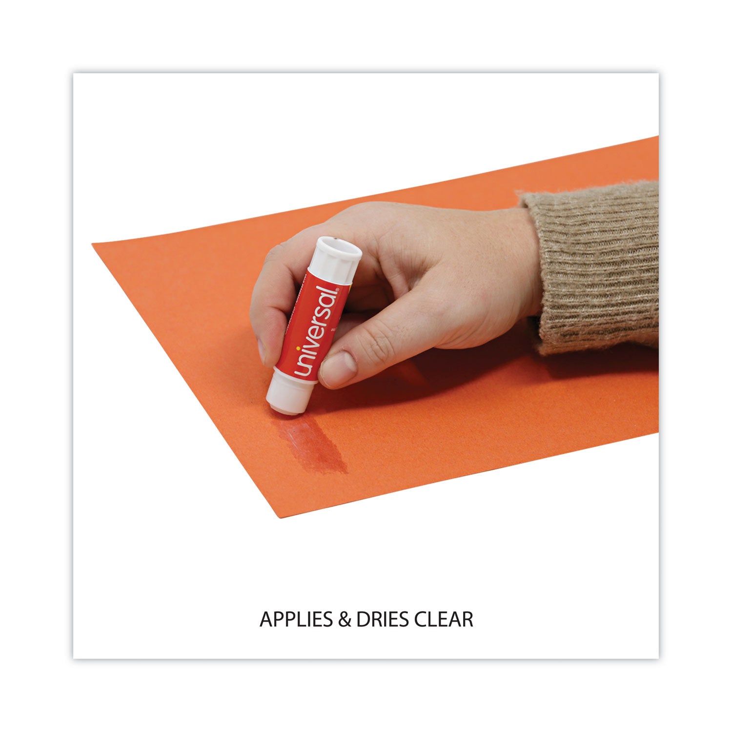 Universal Glue Stick Value Pack, 0.28 oz, Applies and Dries Clear, 30/Pack