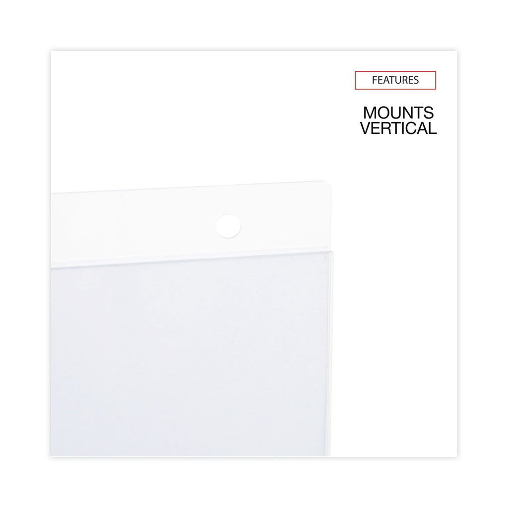 Universal Wall Mount Sign Holder, 8.5 x 11, Vertical, Clear
