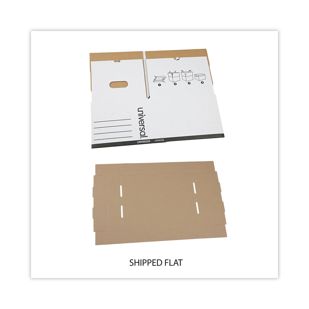 Universal Professional-Grade Heavy-Duty Storage Boxes, Letter/Legal Files, White, 12/Carton