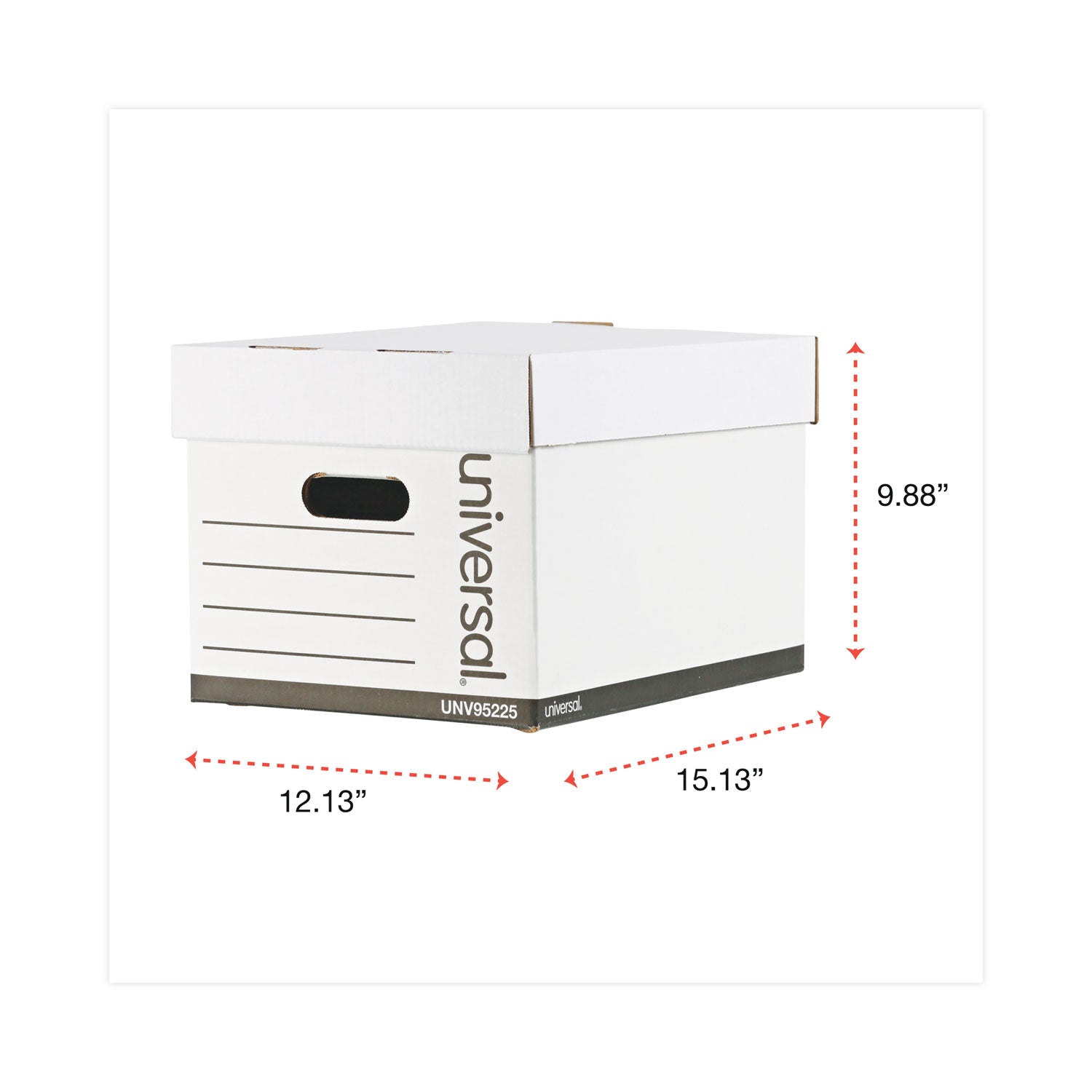 Universal Professional-Grade Heavy-Duty Storage Boxes, Letter/Legal Files, White, 12/Carton