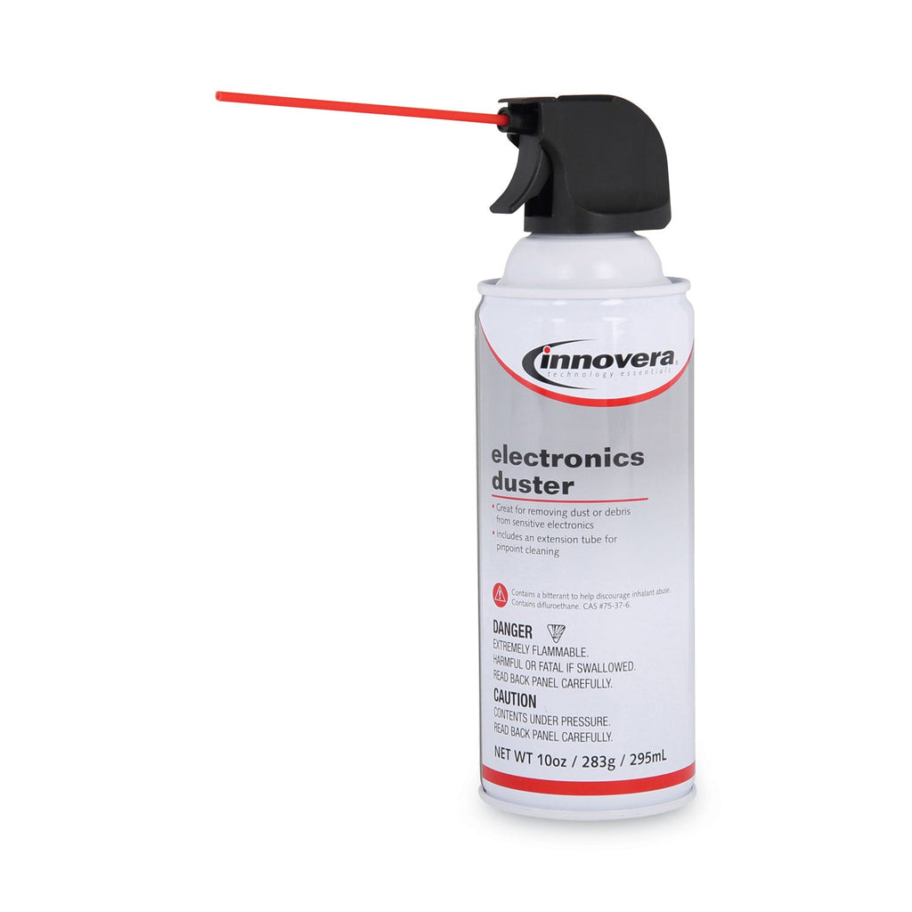 Innovera Compressed Air Duster Cleaner, 10 oz Can, 6/Pack